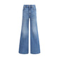 Chloé Blue Cotton Flared Jeans