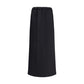 The Row Black Cotton Midi Skirt