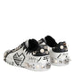 Dolce & Gabbana Black White Studded Low Top Sneakers Shoes