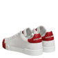 Dolce & Gabbana White Leather DG Logo Low Top Sneakers Shoes