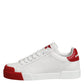 Dolce & Gabbana White Leather DG Logo Low Top Sneakers Shoes