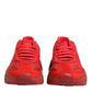 Dolce & Gabbana Red Leather Daymaster Low Top Sneakers Shoes