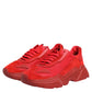 Dolce & Gabbana Red Leather Daymaster Low Top Sneakers Shoes