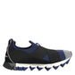 Dolce & Gabbana Blue Black Slip On Low Top Men Sneakers Shoes
