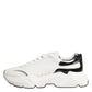 Dolce & Gabbana White Silver DAYMASTER Leather Sneakers Shoes