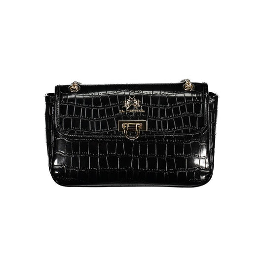 La Martina Black Polyethylene Handbag Womens Shoulder Bag