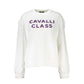 Cavalli Class White Cotton Sweatshirt