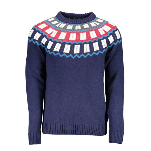 Gant Blue Wool Men Sweater Mens Sweater