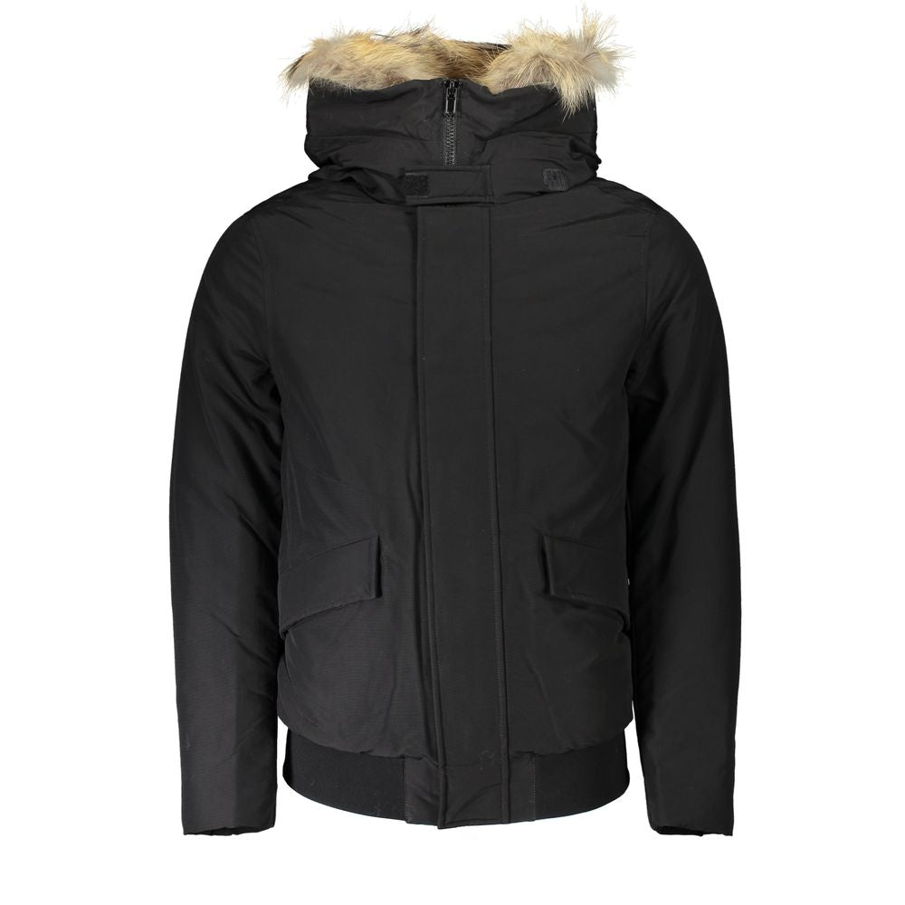 Woolrich Black Cotton Men Jacket Mens Jacket