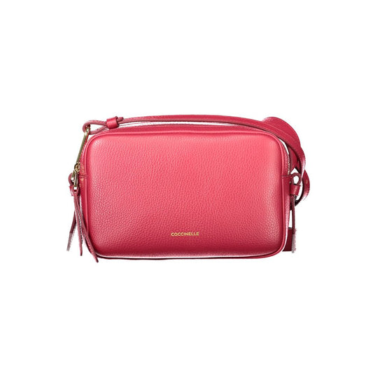 Coccinelle Red Leather Handbag Womens Shoulder Bag