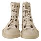 Dolce & Gabbana White Leather Lace Up Mens Boots