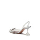 Amina Muaddi Silver Polyethylene Platform Pumps