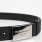 Dolce & Gabbana Black Leather Classic Metal Logo Buckle Belt