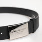 Dolce & Gabbana Black Leather Classic Metal Logo Buckle Belt