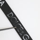 Dolce & Gabbana Black Polyester Leather Metal Buckle Belt