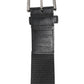 Dolce & Gabbana Black Polyester Leather Metal Buckle Belt