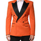 Dolce & Gabbana Orange SICILIA Double Breasted Coat Blazer