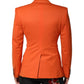 Dolce & Gabbana Orange SICILIA Double Breasted Coat Blazer