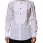 Dolce & Gabbana White Bib Cotton Poplin GOLD Men Formal Shirt