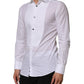 Dolce & Gabbana White Bib Cotton Poplin GOLD Men Formal Shirt