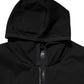 Dolce & Gabbana Black Sleeveless Hooded Logo Plaque Jacket