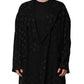 Dolce & Gabbana Black Polyester Logo Monogram Coat Jacket