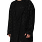 Dolce & Gabbana Black Polyester Logo Monogram Coat Jacket