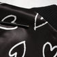 Dolce & Gabbana Black Polyester Heart Print Bomber Jacket
