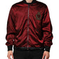 Dolce & Gabbana Maroon Nylon DG Crown Embroidery Jacket