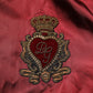 Dolce & Gabbana Maroon Nylon DG Crown Embroidery Jacket