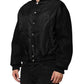 Dolce & Gabbana Black Polyester Logo Plaque Bomber Jacket