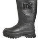 Dolce & Gabbana Metallic Gray Pull On Rain Boots Shoes