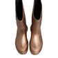 Dolce & Gabbana Metallic Gold Pull On Rain Boots Shoes