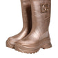 Dolce & Gabbana Metallic Gold Pull On Rain Boots Shoes