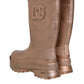 Dolce & Gabbana Metallic Gold Pull On Rain Boots Shoes