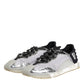 Dolce & Gabbana Black Silver NS1 Men Low Top Sneakers Shoes