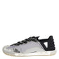Dolce & Gabbana Black Silver NS1 Men Low Top Sneakers Shoes