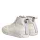 Dolce & Gabbana White Leather Mid Top Sneakers Shoes