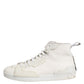 Dolce & Gabbana White Leather Mid Top Sneakers Shoes