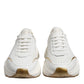 Dolce & Gabbana White Daymaster Leather Low Top Sneakers Shoes