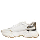 Dolce & Gabbana White Daymaster Leather Low Top Sneakers Shoes