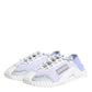 Dolce & Gabbana Purple White NS1 Lace Up Low Top Sneakers Shoes