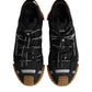 Dolce & Gabbana Black Logo Lace Up Low Top NS1 Sneakers Shoes