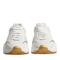 Dolce & Gabbana White Gold Daymaster Low Top Sneakers Shoes