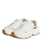 Dolce & Gabbana White Gold Daymaster Low Top Sneakers Shoes