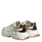 Dolce & Gabbana White Gold Daymaster Low Top Sneakers Shoes