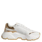 Dolce & Gabbana White Gold Daymaster Low Top Sneakers Shoes