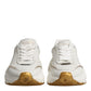Dolce & Gabbana White Gold Daymaster Low Top Sneakers Shoes
