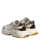 Dolce & Gabbana White Gold Daymaster Low Top Sneakers Shoes