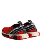 Dolce & Gabbana Red Sorrento Slip On Low Top Sneakers Shoes